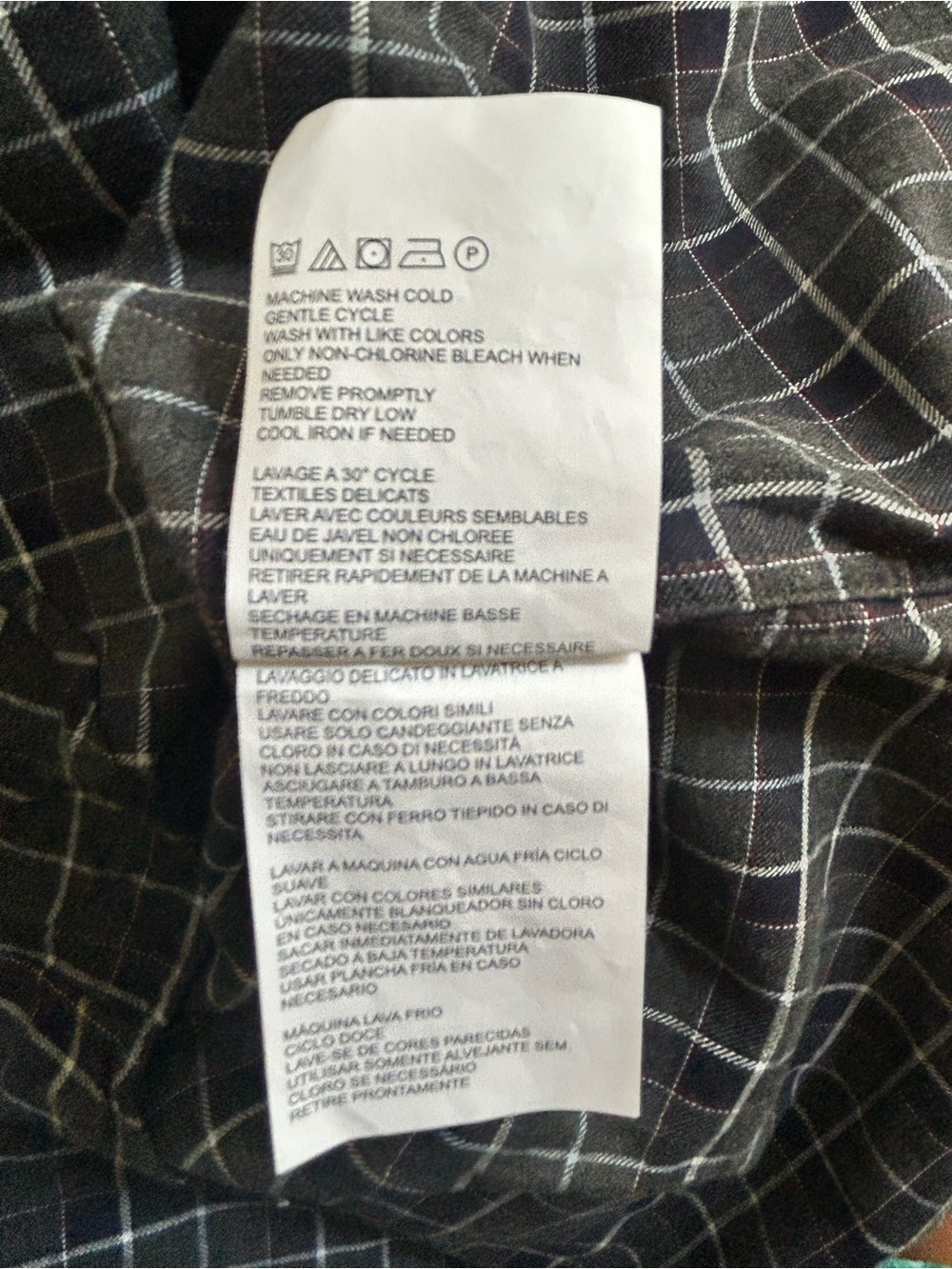 Club Monaco Men's Navy Pink White & Gray Plaid Button-Down Shirt Size Small - Picture 6 of 7